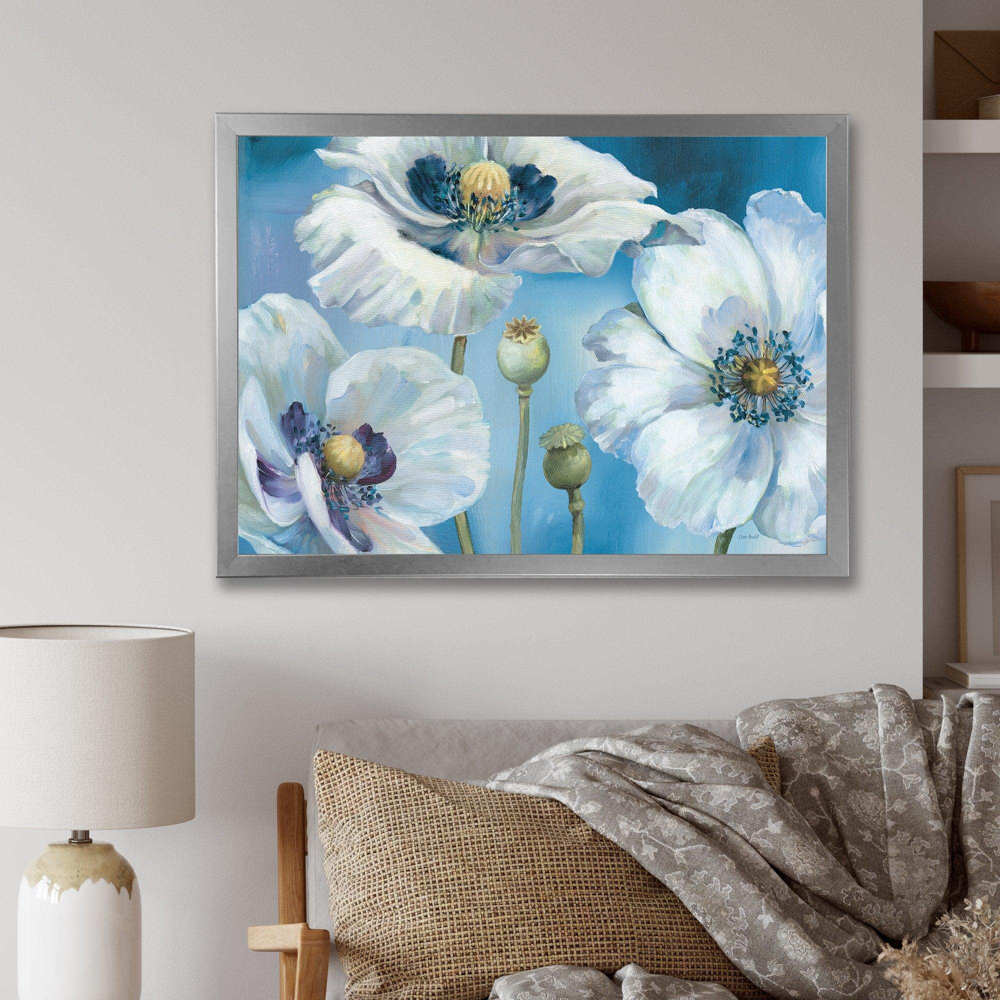 White Flower on Blue II