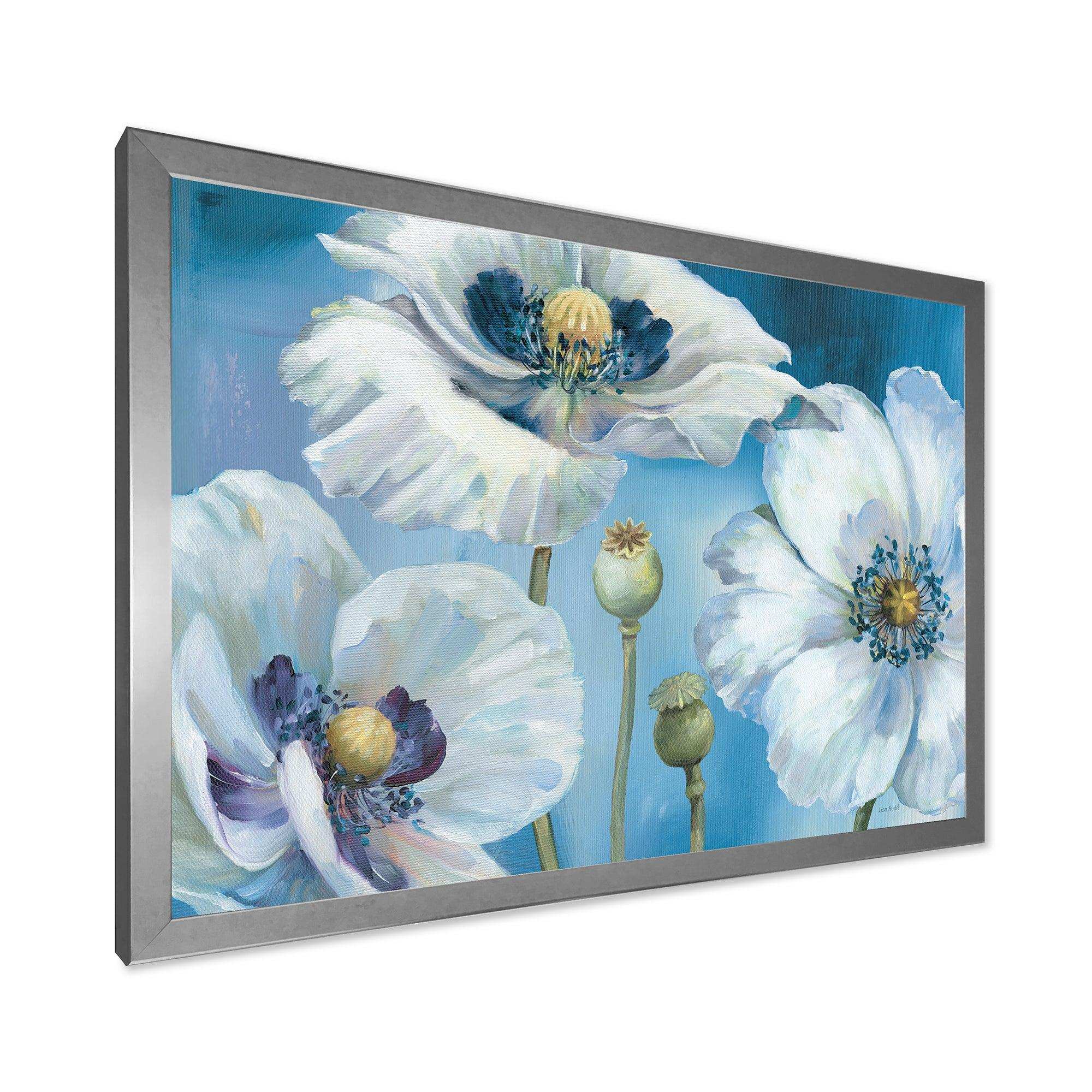 White Flower on Blue II