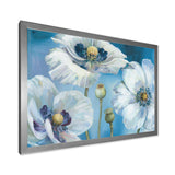 White Flower on Blue II
