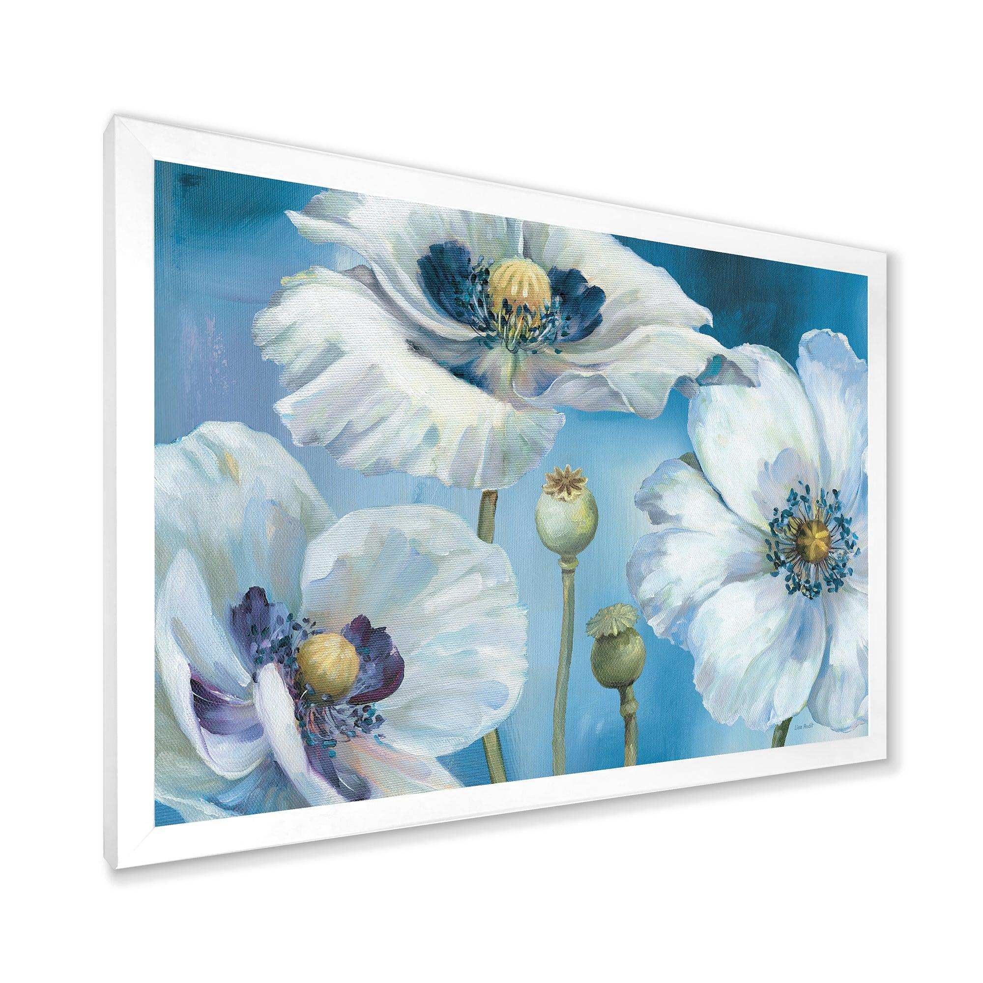 White Flower on Blue II