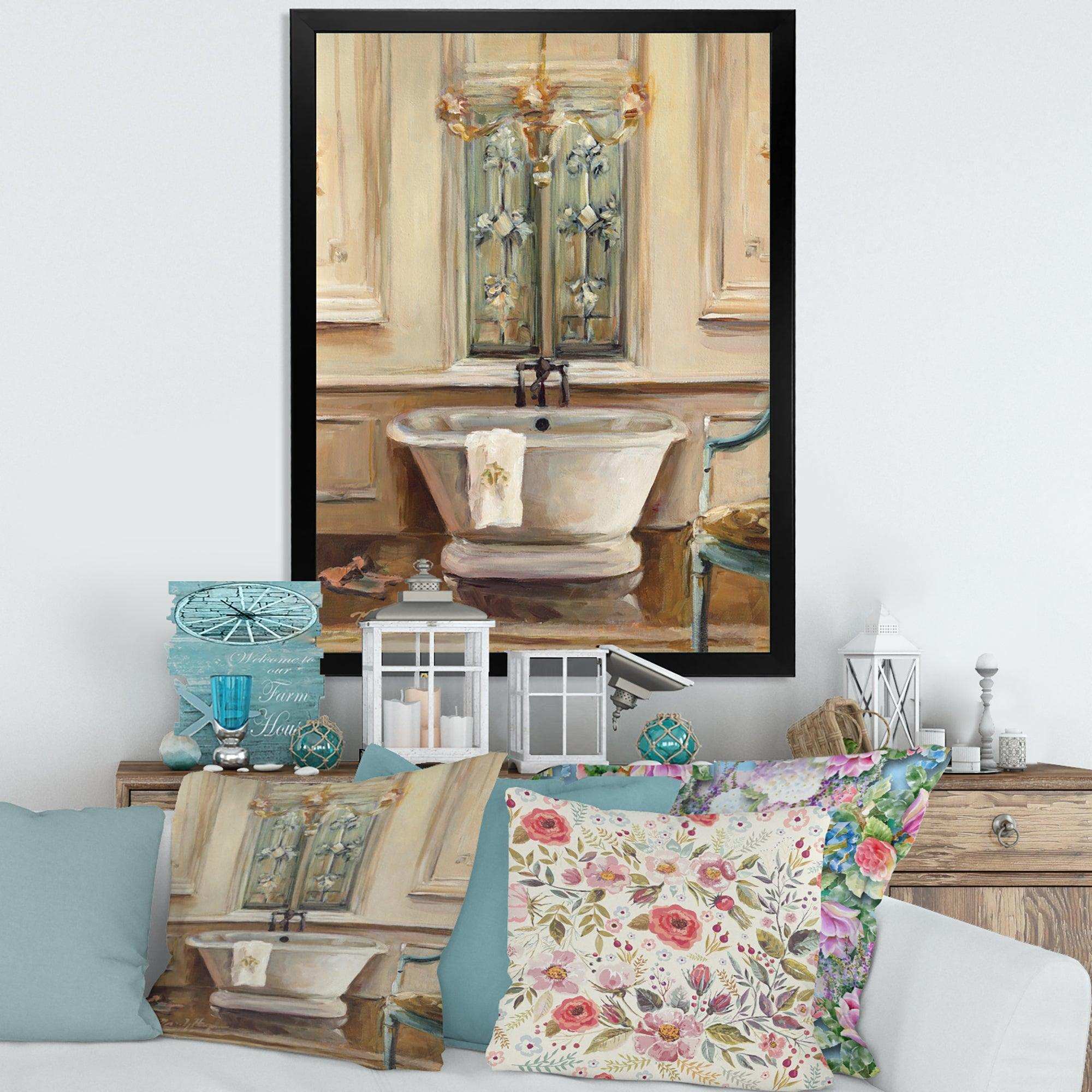 Vintage Paris Bathtub Painting