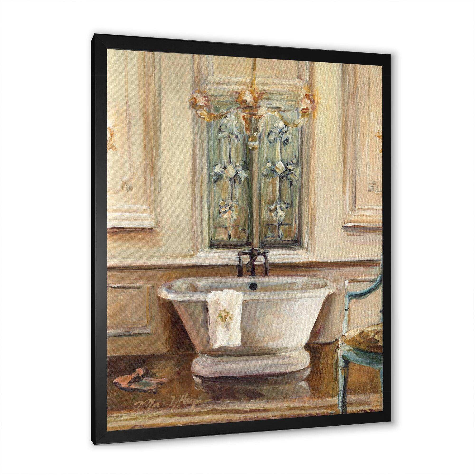 Vintage Paris Bathtub Painting