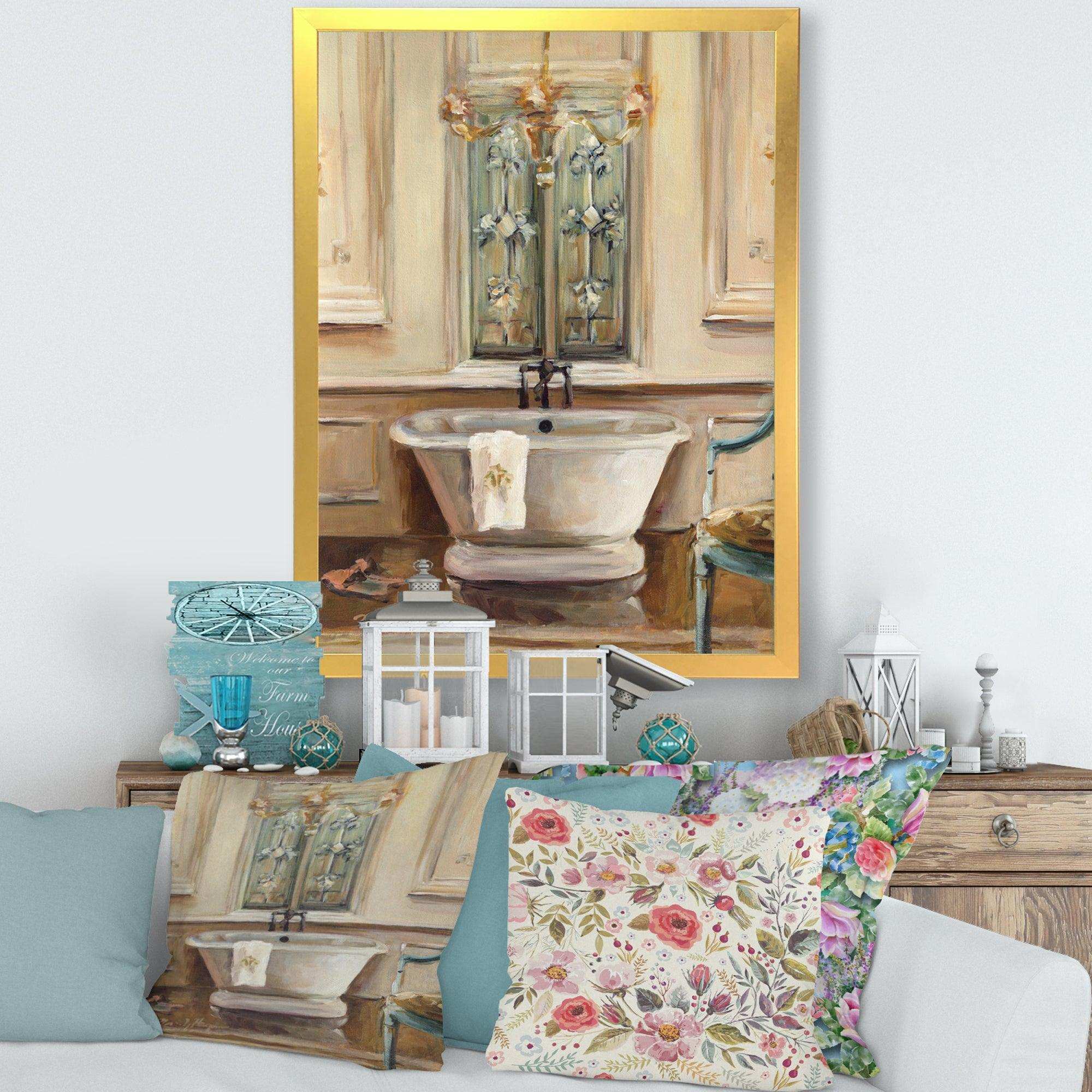 Vintage Paris Bathtub Painting