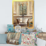 Vintage Paris Bathtub Painting