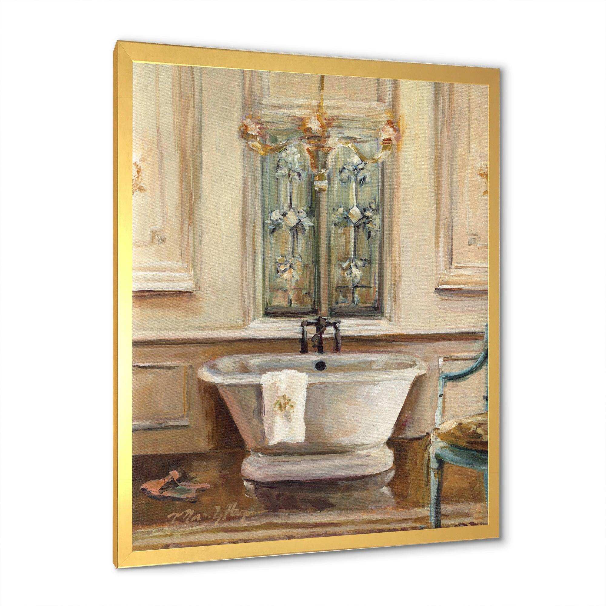 Vintage Paris Bathtub Painting
