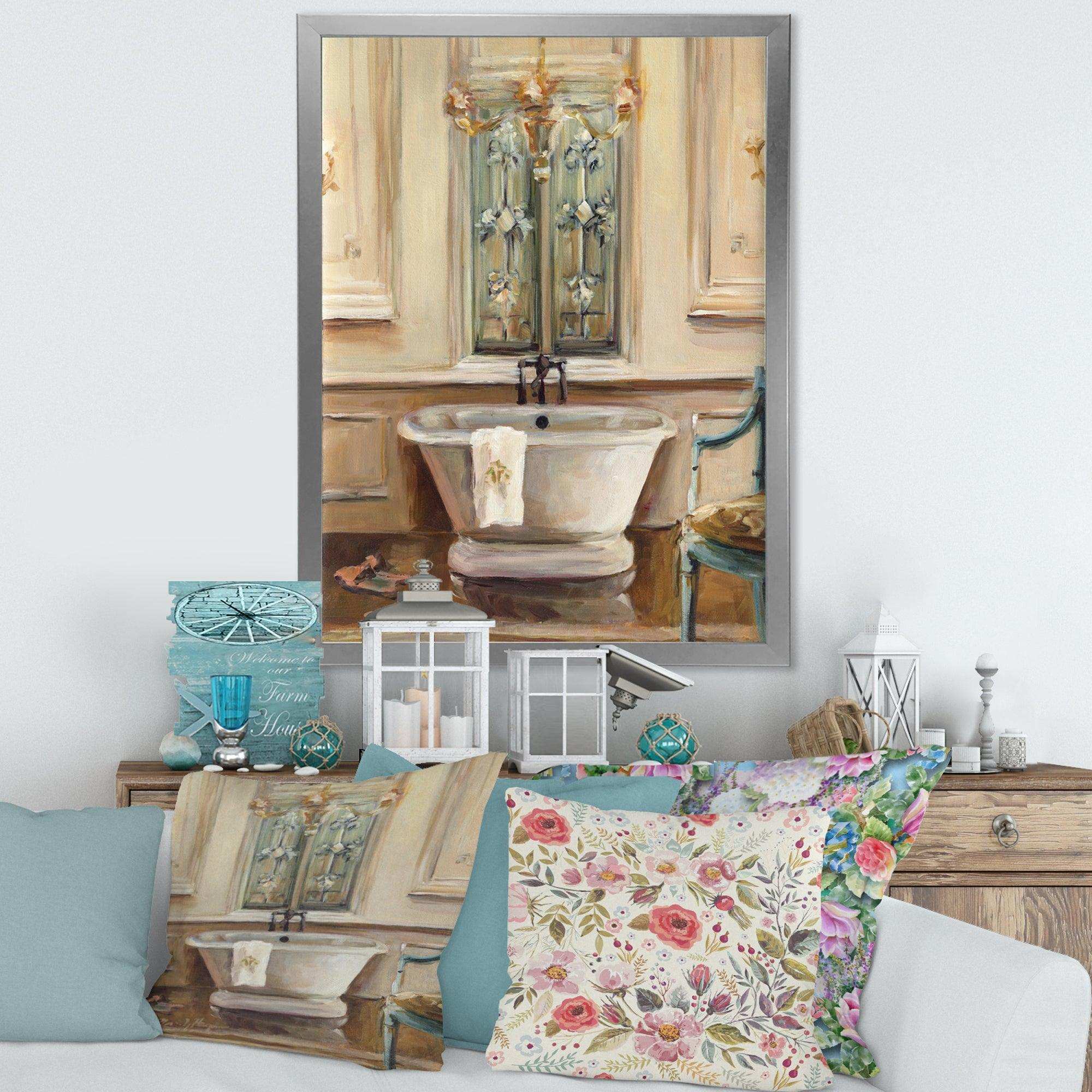 Vintage Paris Bathtub Painting
