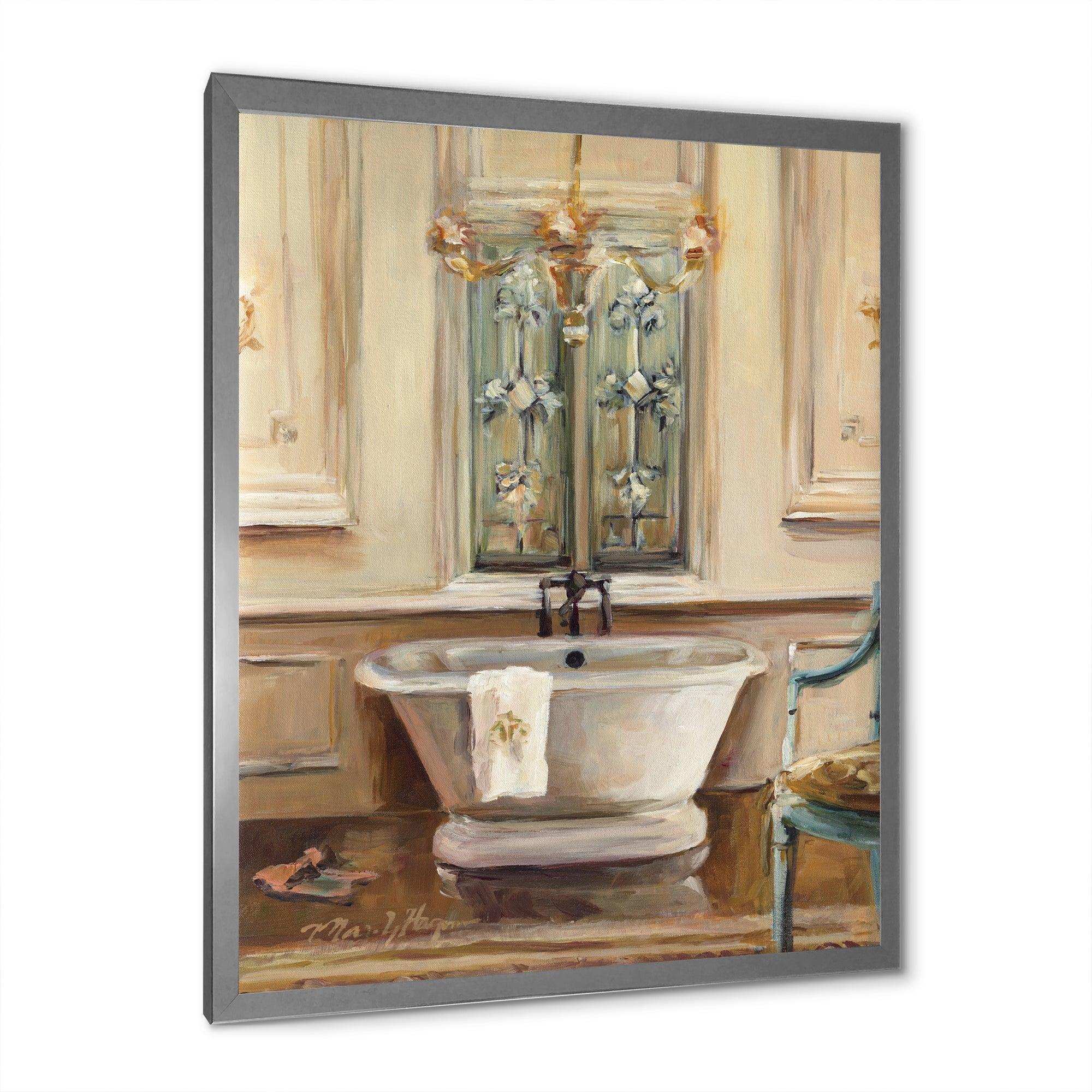 Vintage Paris Bathtub Painting
