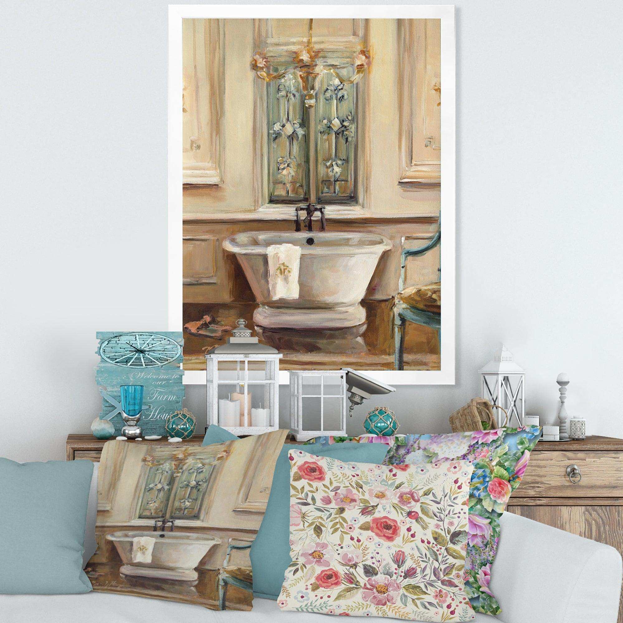 Vintage Paris Bathtub Painting