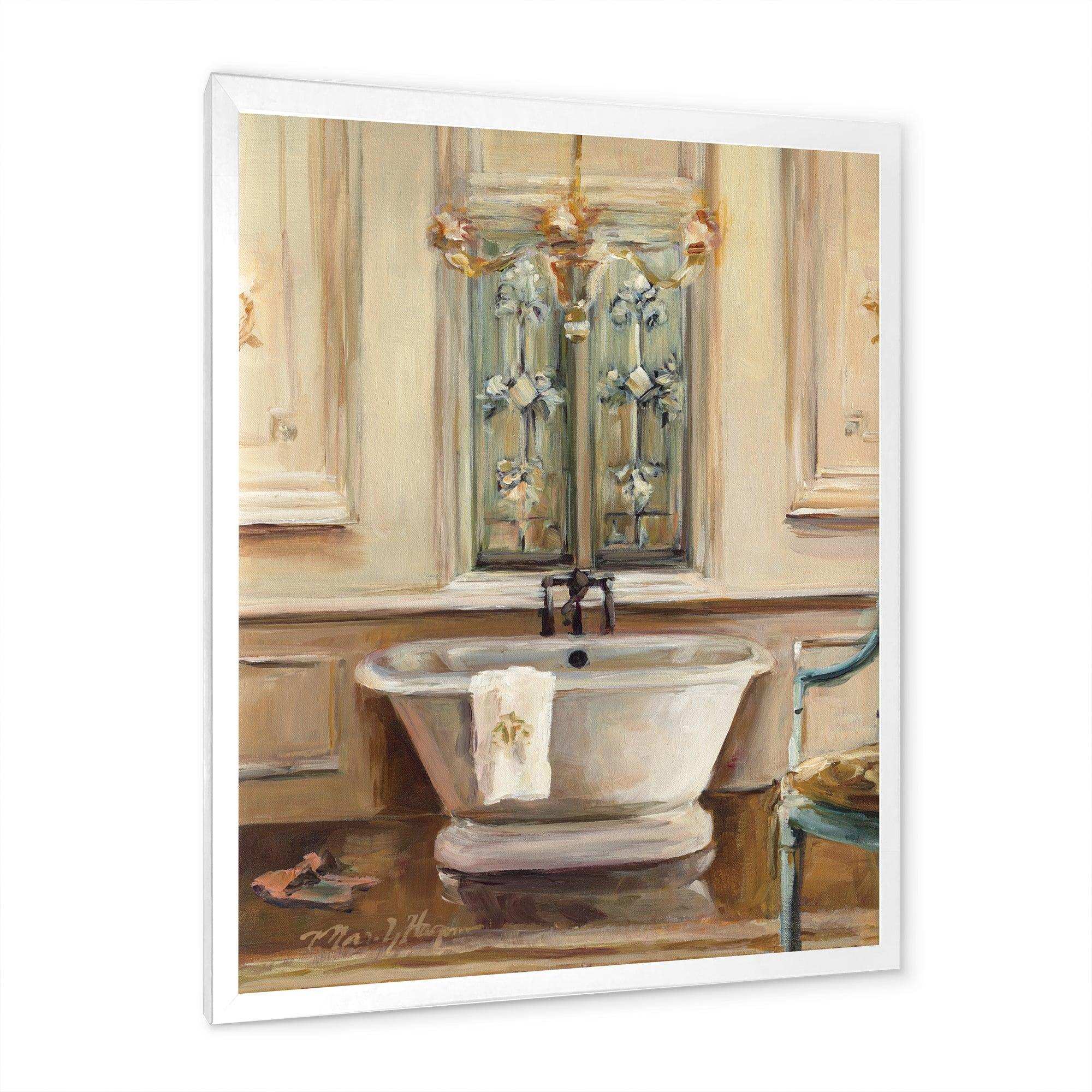 Vintage Paris Bathtub Painting