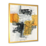 Abstract Composition of Glamorous Yellow and Black Framed Print Vibrant Gold - 1.5 Width