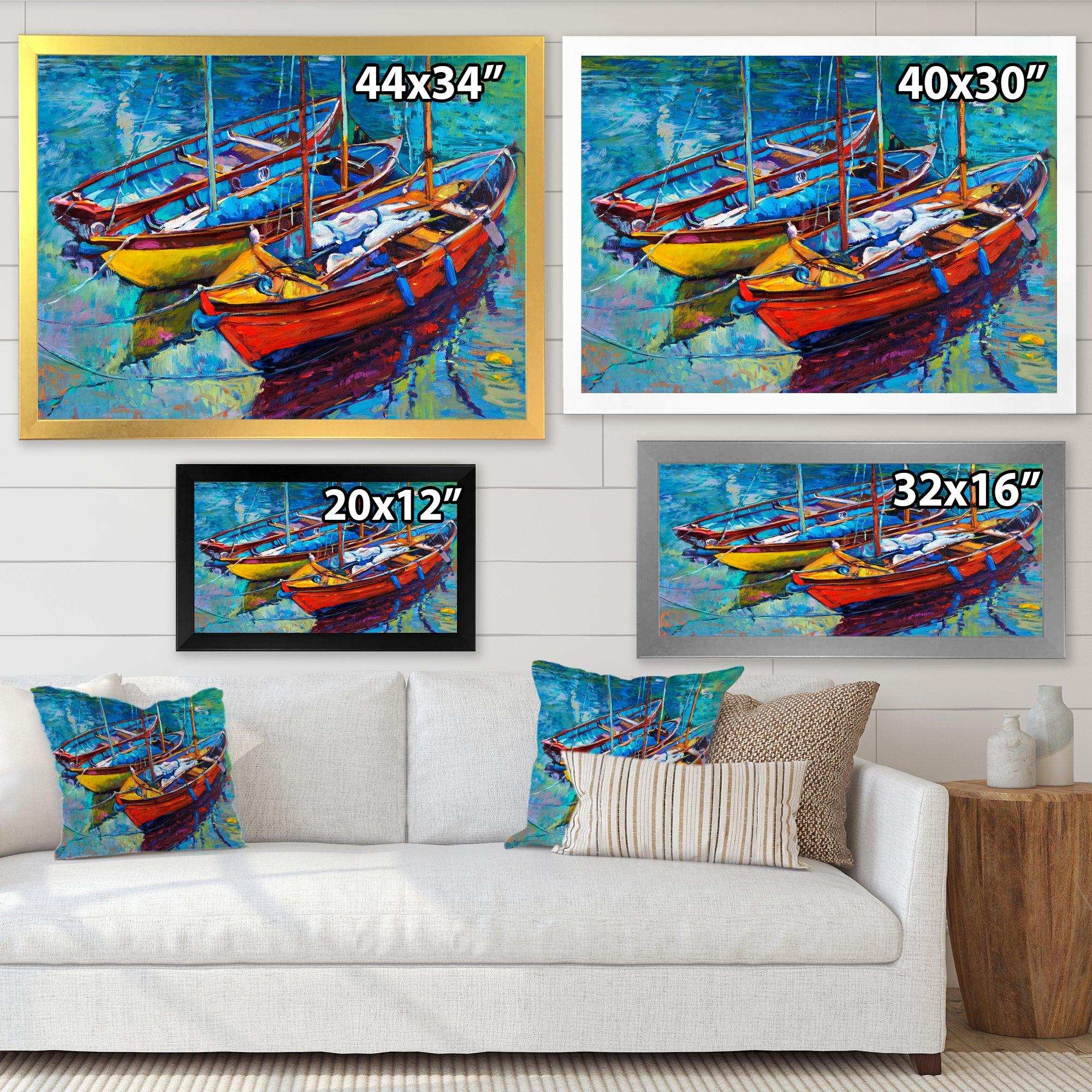 Three Boats In The Harbor