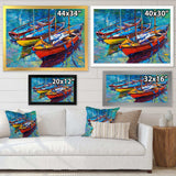 Three Boats In The Harbor