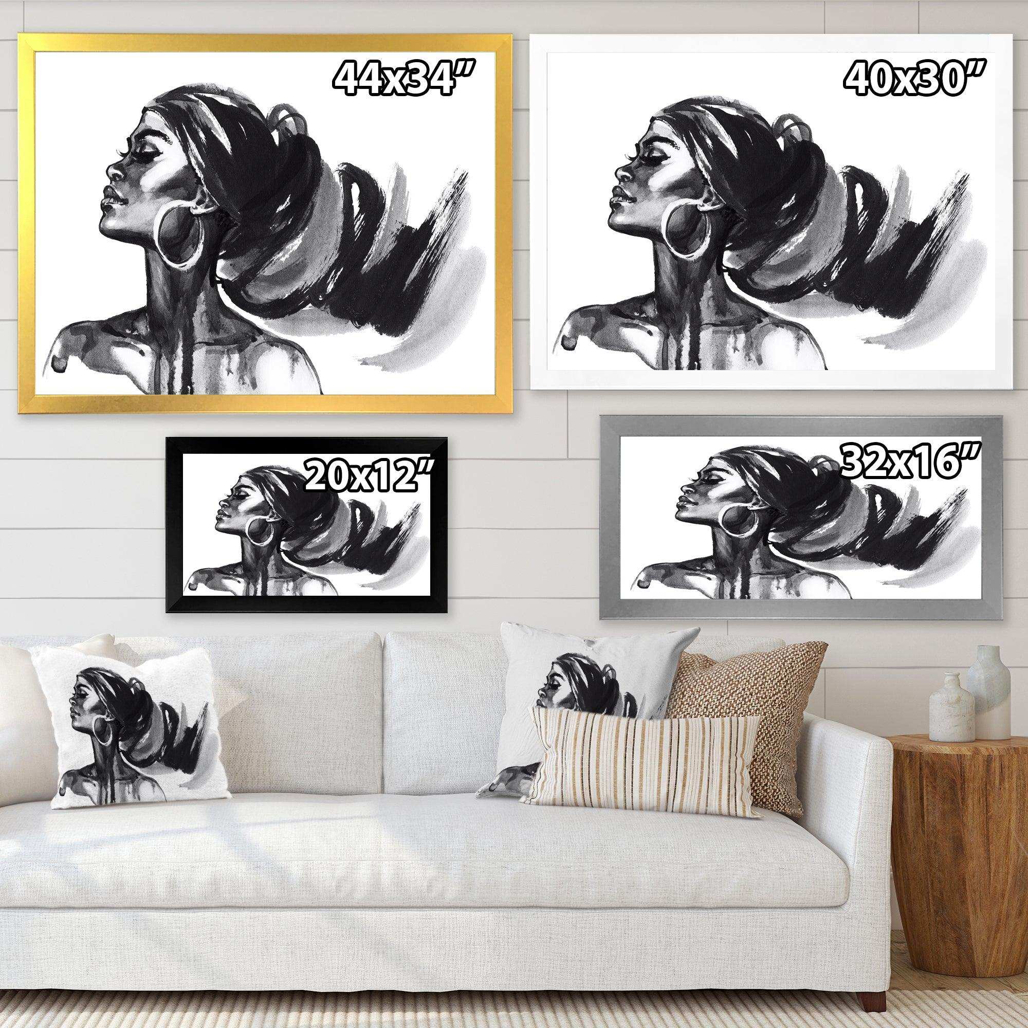 Monochrome Portrait of African American Woman IV