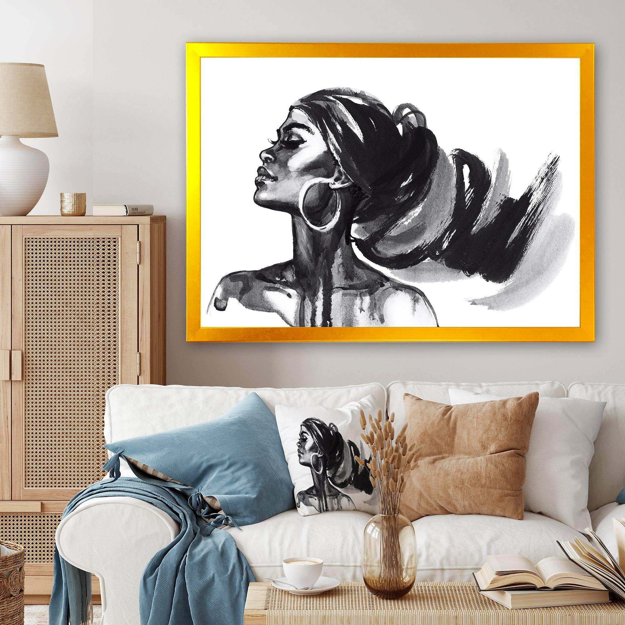 Monochrome Portrait of African American Woman IV