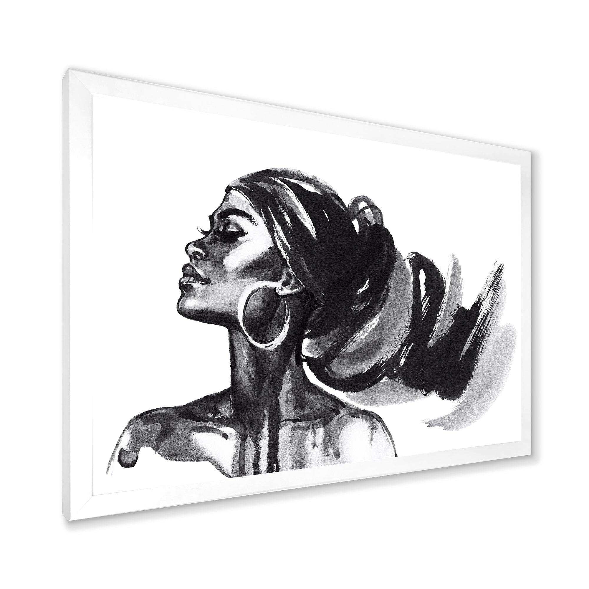 Monochrome Portrait of African American Woman IV