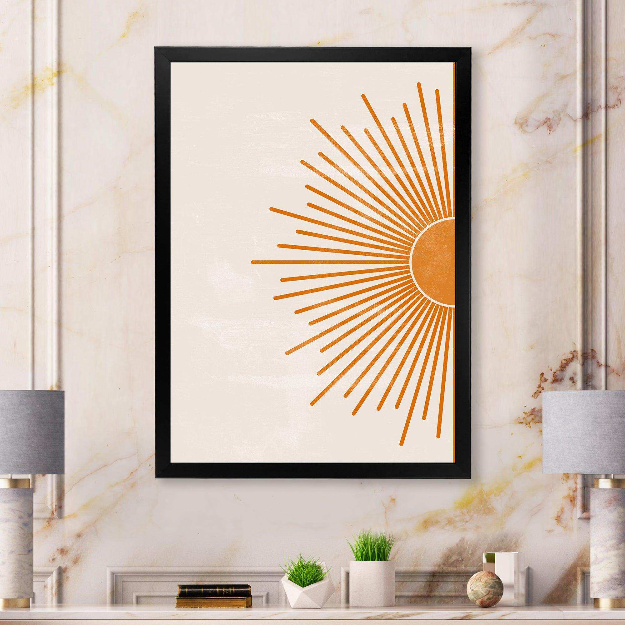 Orange Sun Print I