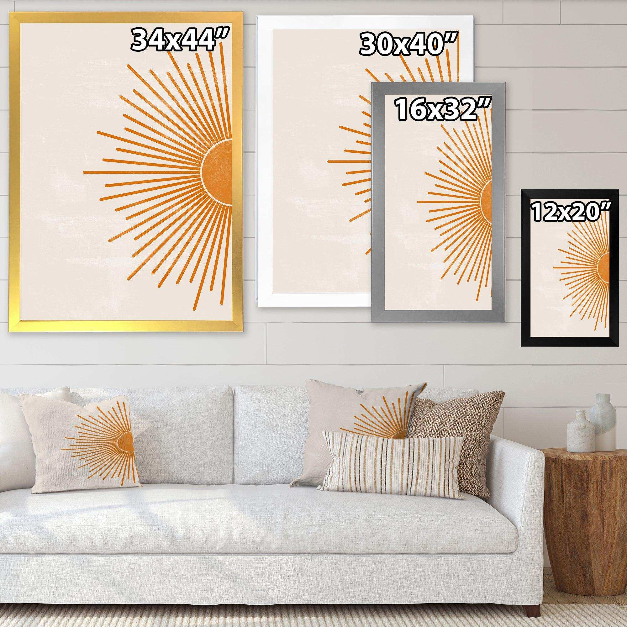 Orange Sun Print I