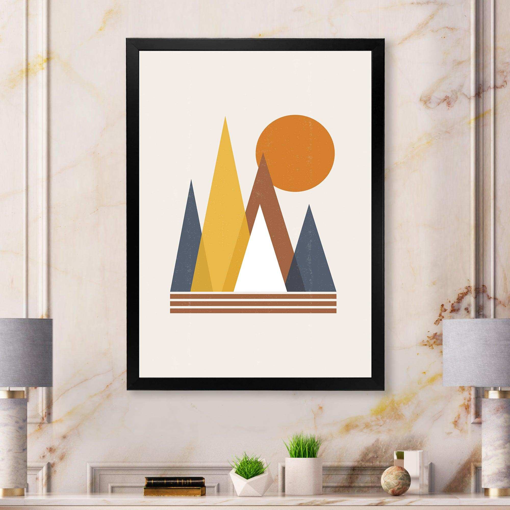 Mountain Abstract and Sun