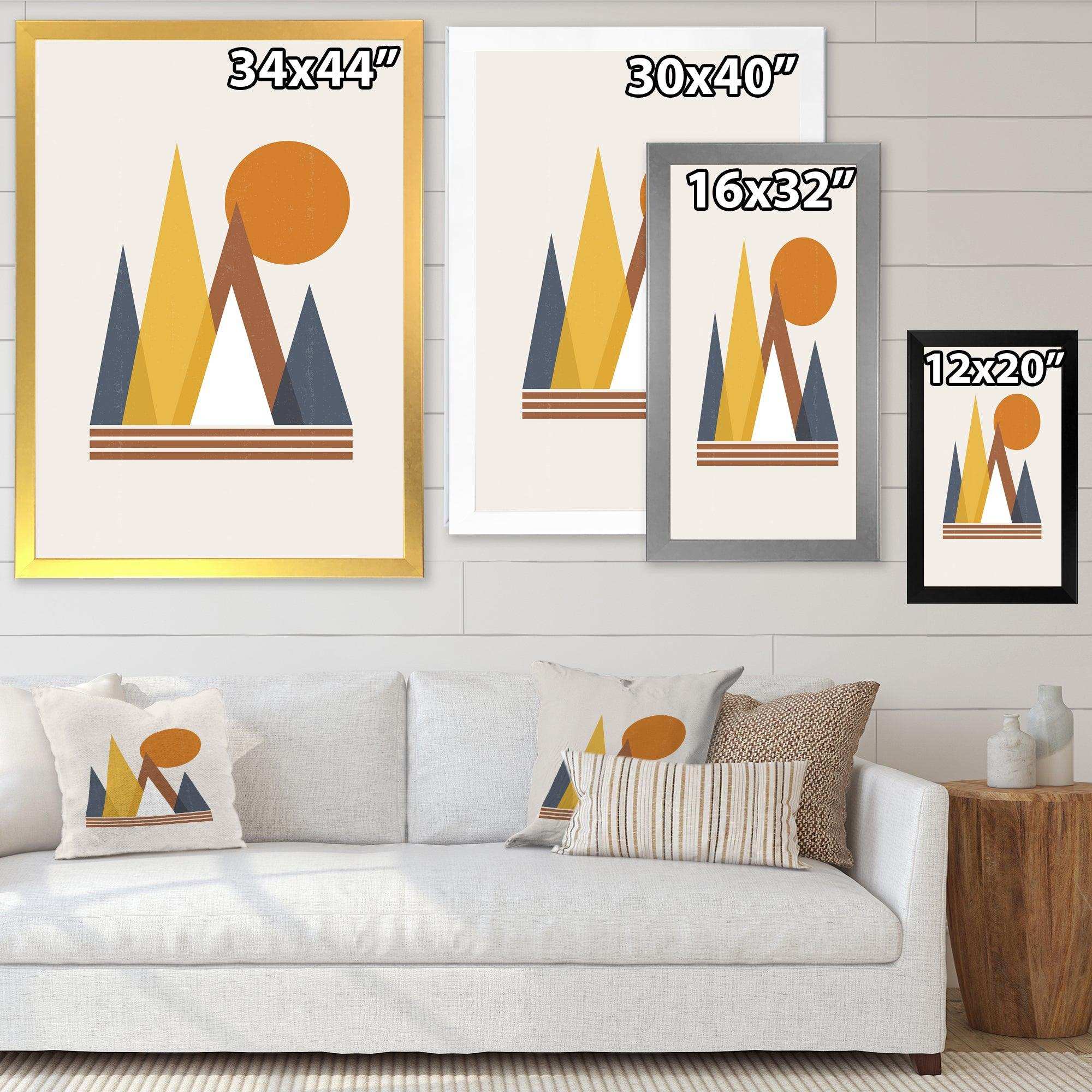 Mountain Abstract and Sun