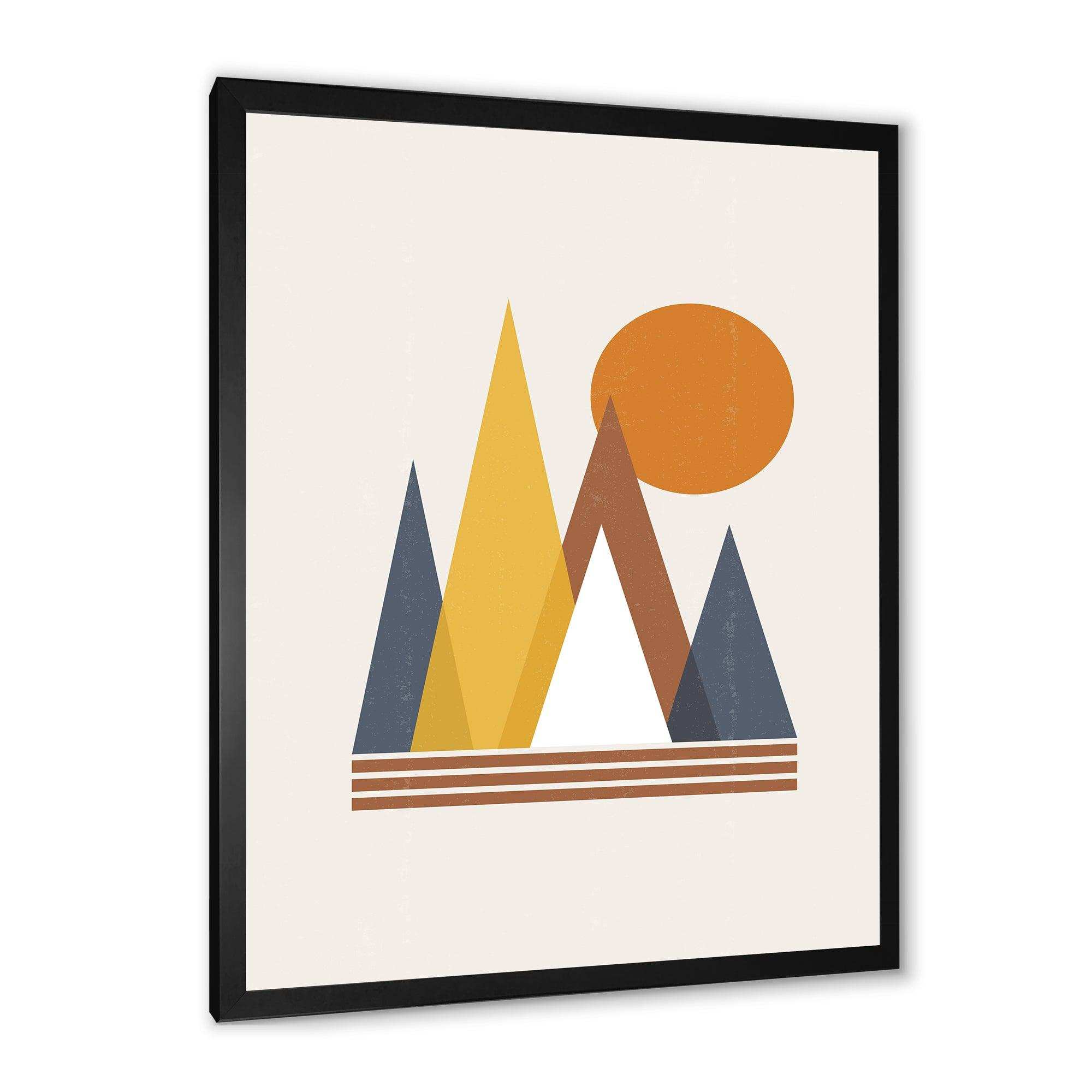 Mountain Abstract and Sun