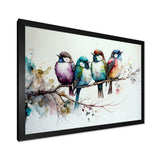 Multicolor Birds On Plum Blossoms Tree XVII