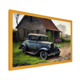 30S Ford Car In Barn V Framed Print Vibrant Gold - 1.5Width