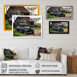 30S Ford Car In Barn V Framed Print Vibrant Gold - 1.5Width