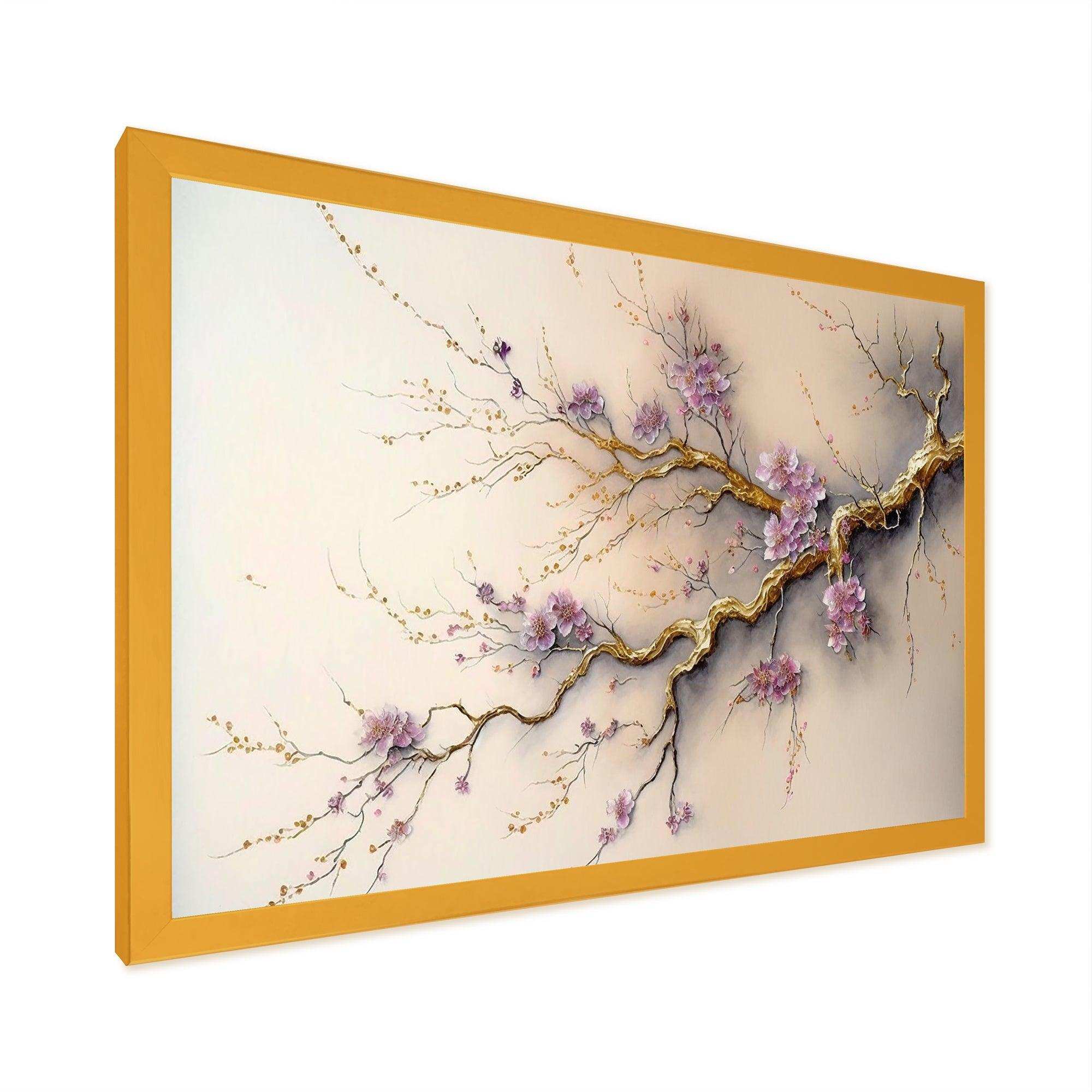 Pink And Plum Cherry Blossom Branch V