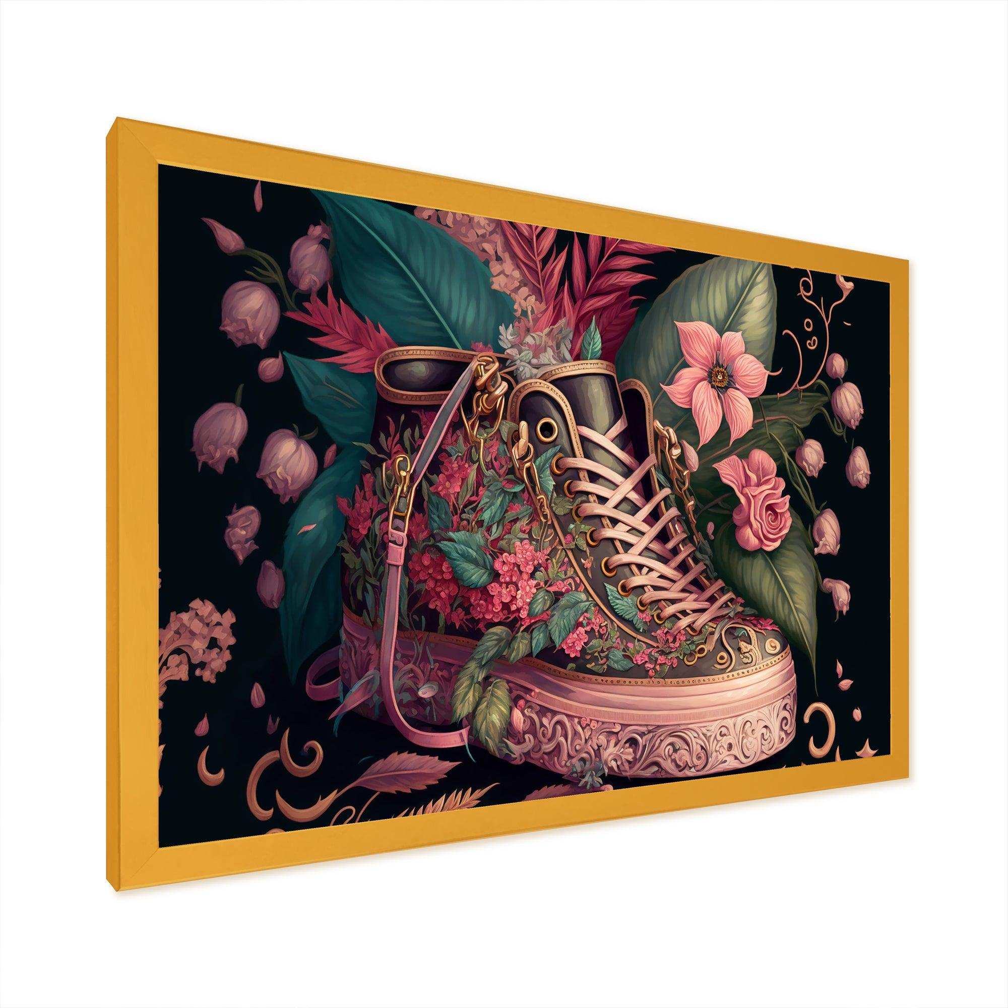 Floral Pink Sneakers Art I