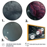 A Blooming Pink Peony Flower In Winter III Framed Print Vibrant Gold - 1.5Width