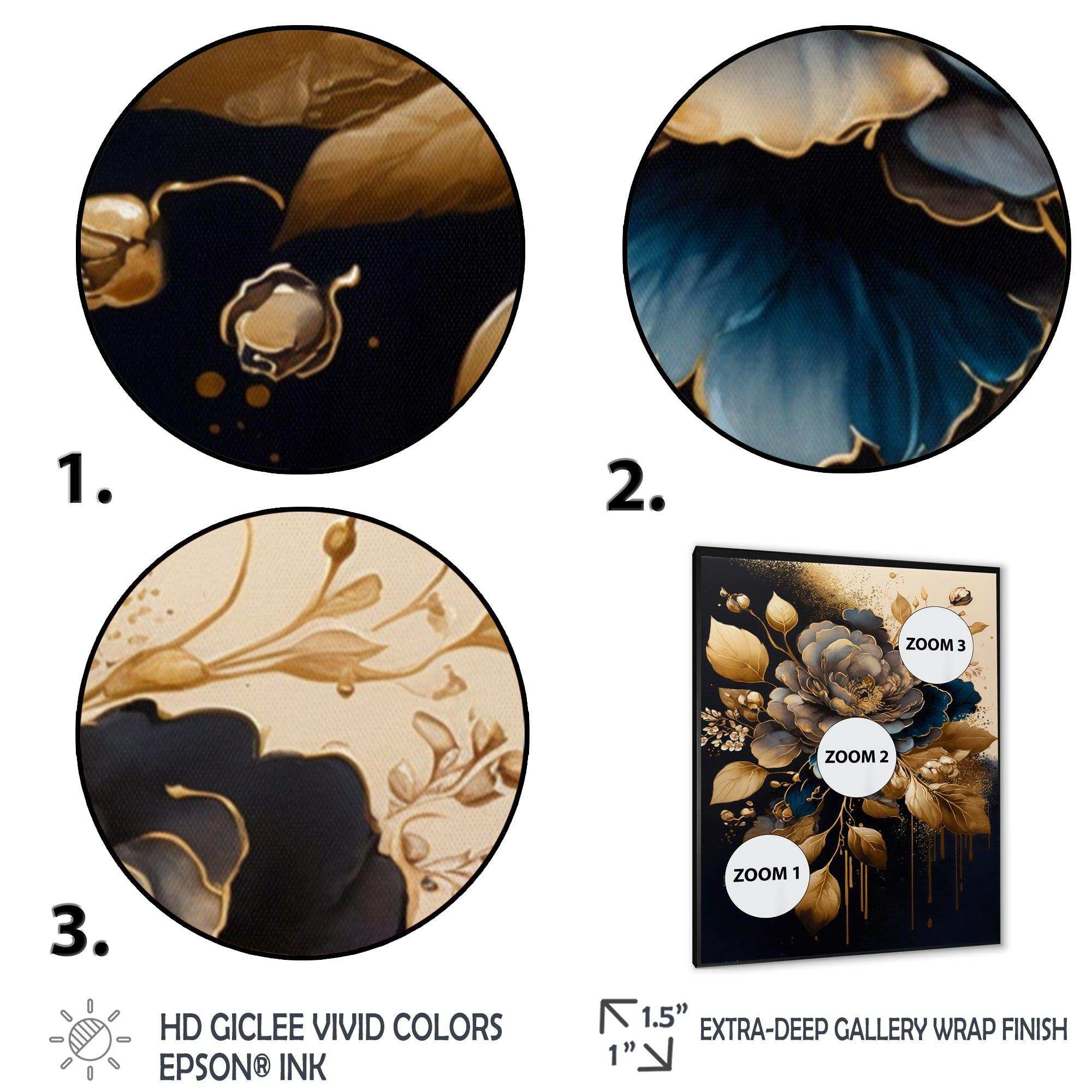 Blue And Gold Camellia II