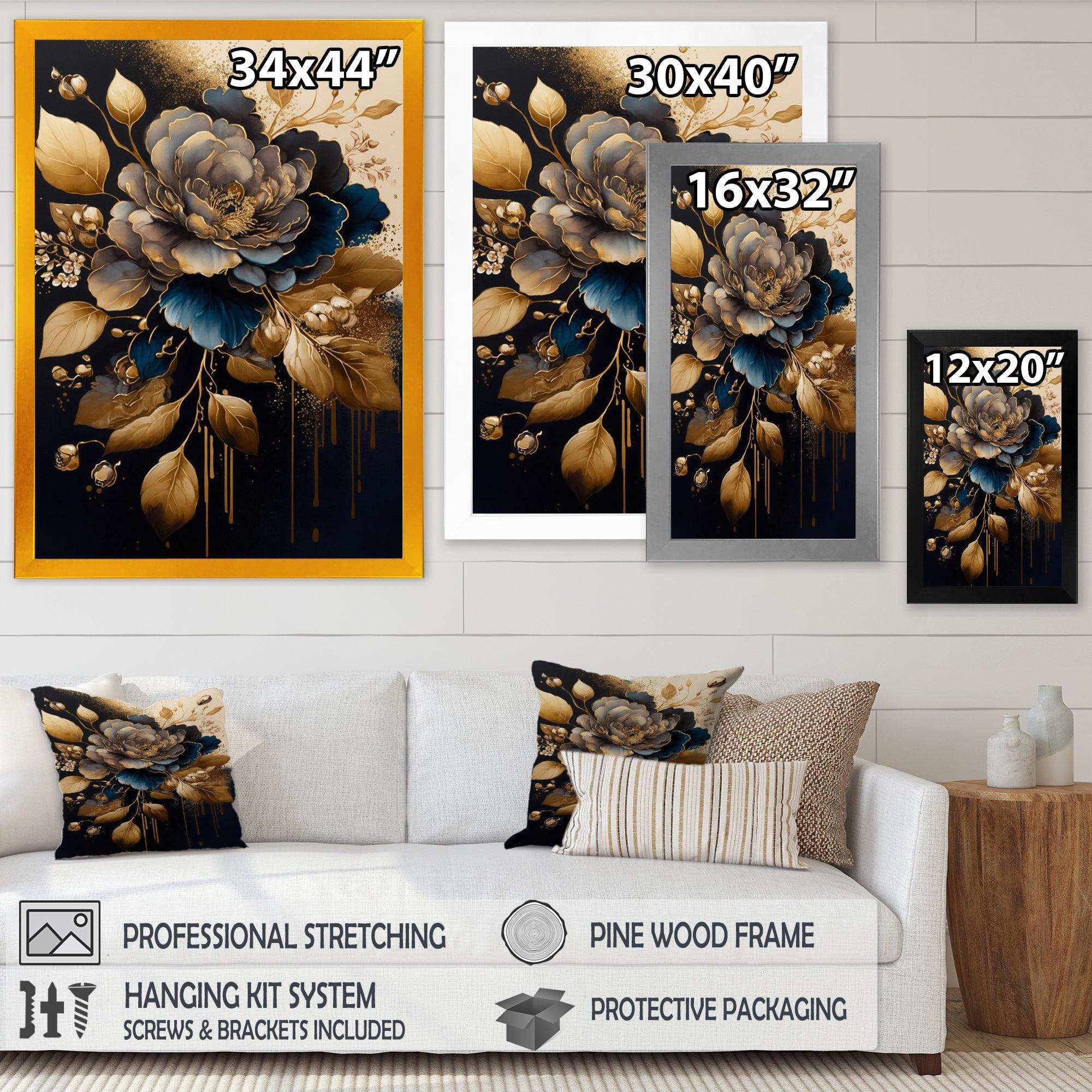 Blue And Gold Camellia II