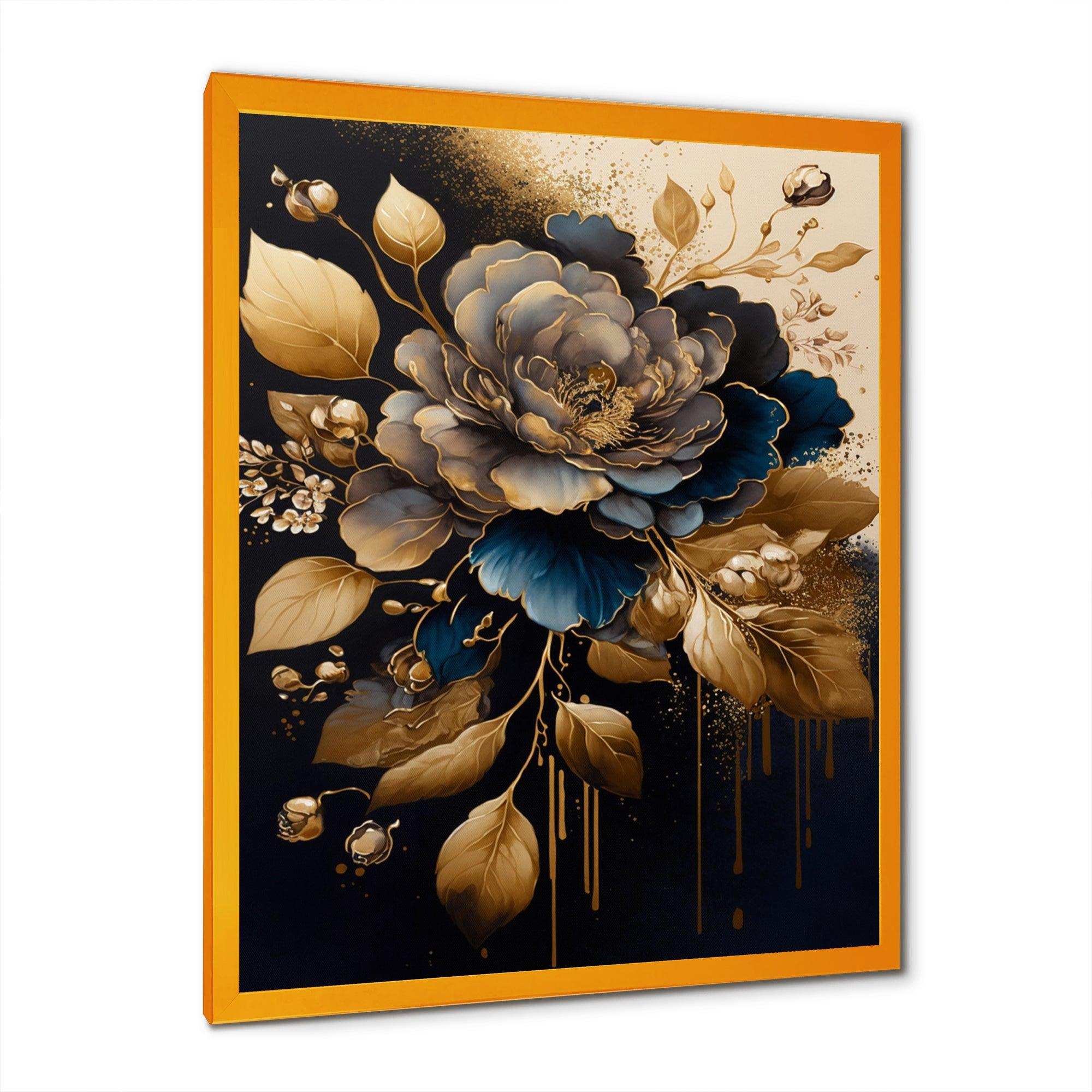 Blue And Gold Camellia II