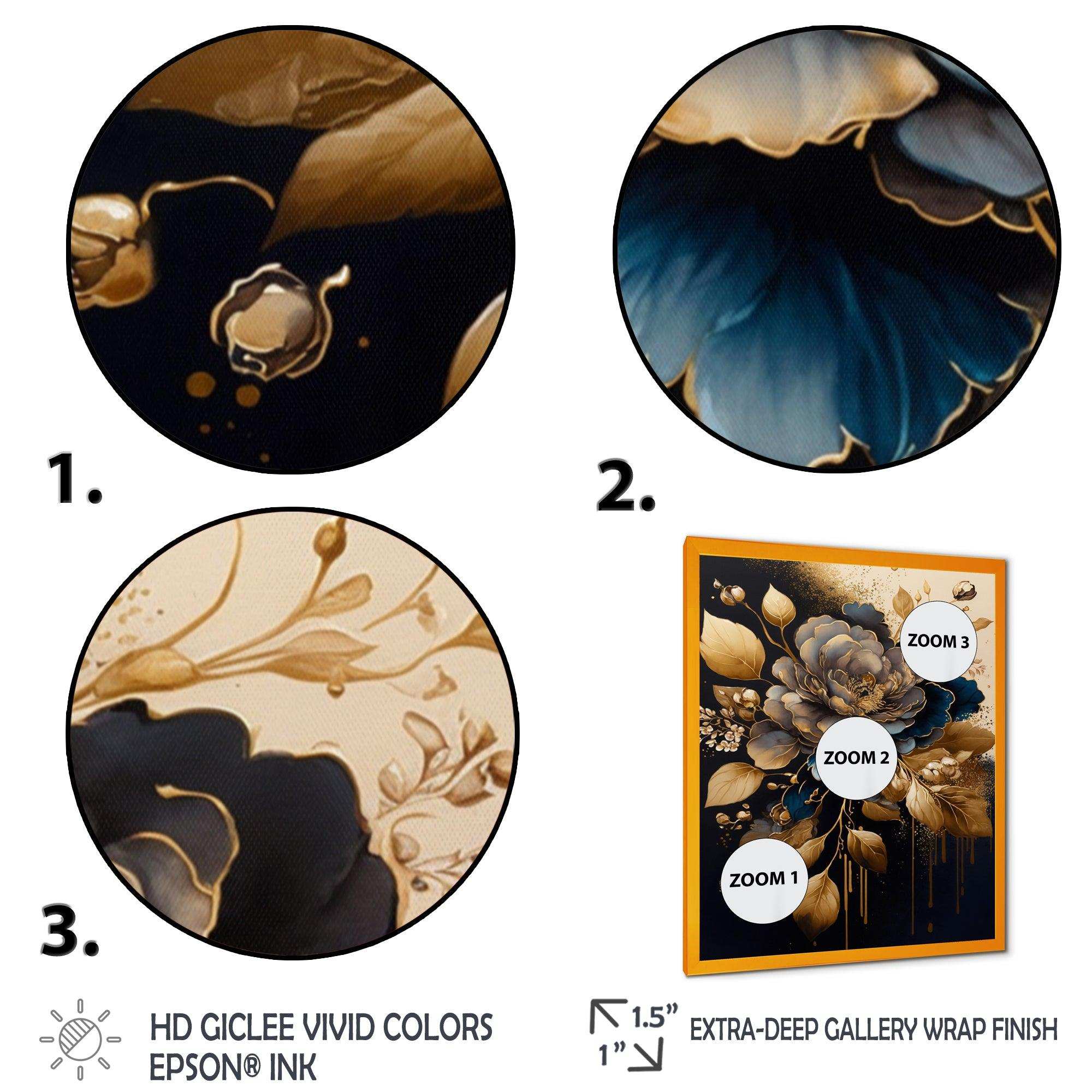 Blue And Gold Camellia II