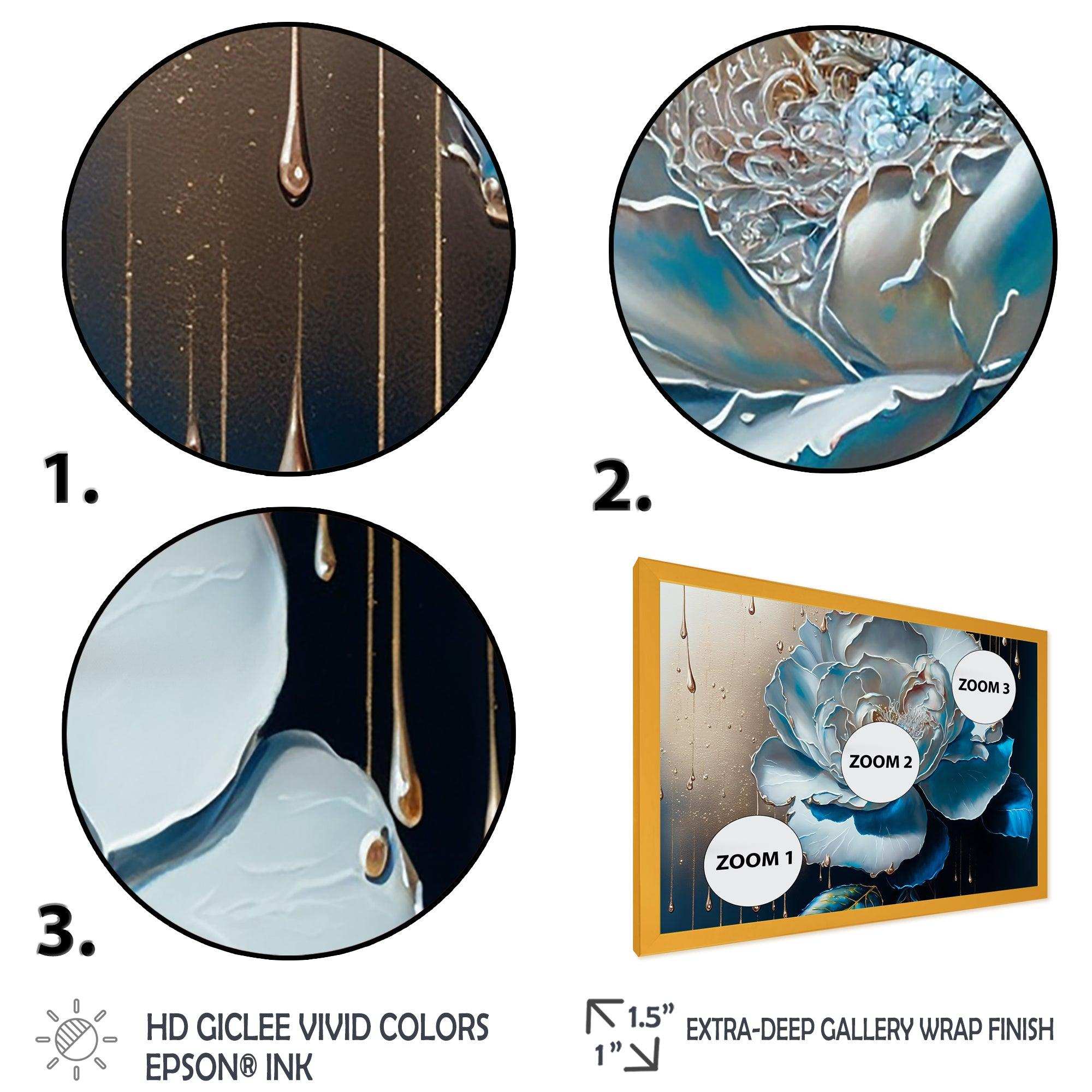 Vibrant Blue Camellia Flower II