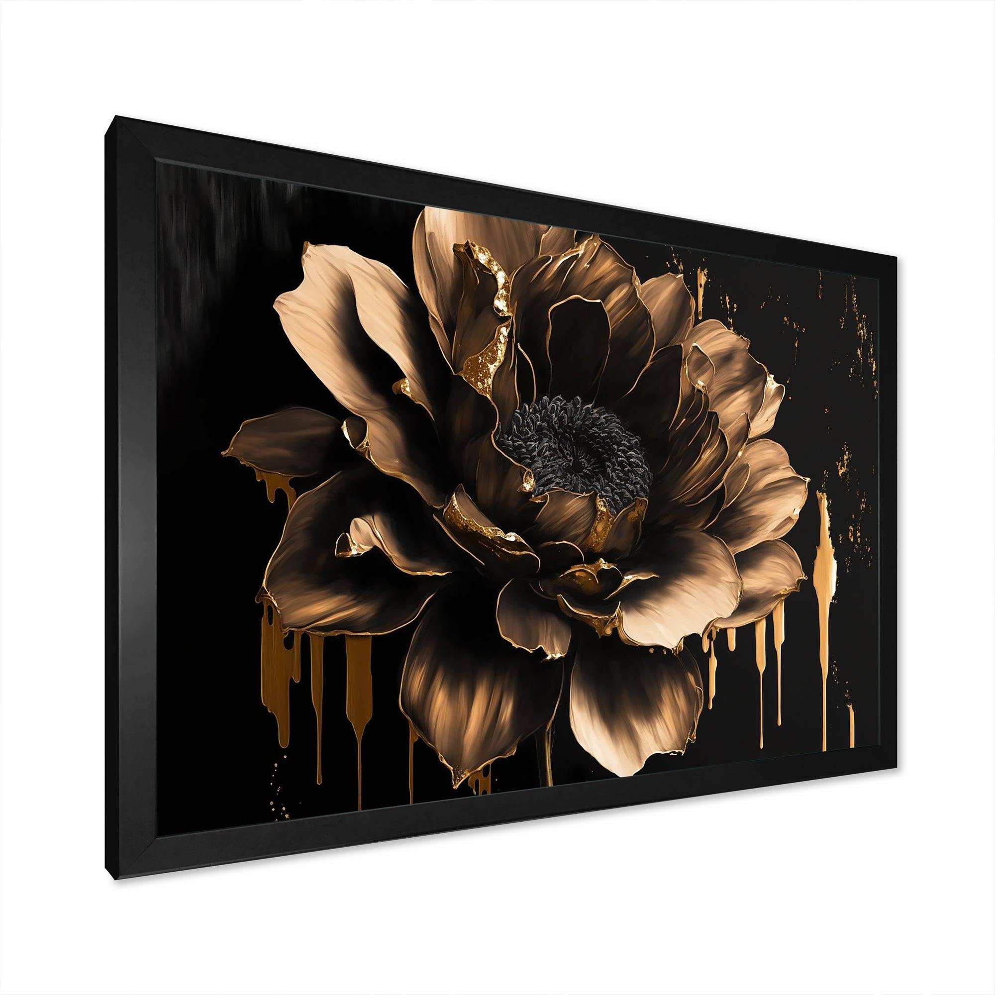 Black And Gold Dahlia