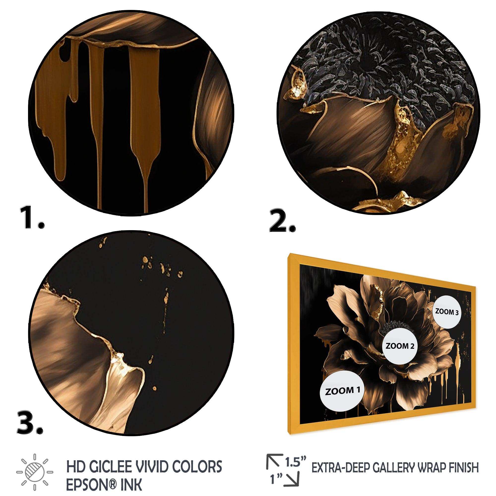 Black And Gold Dahlia