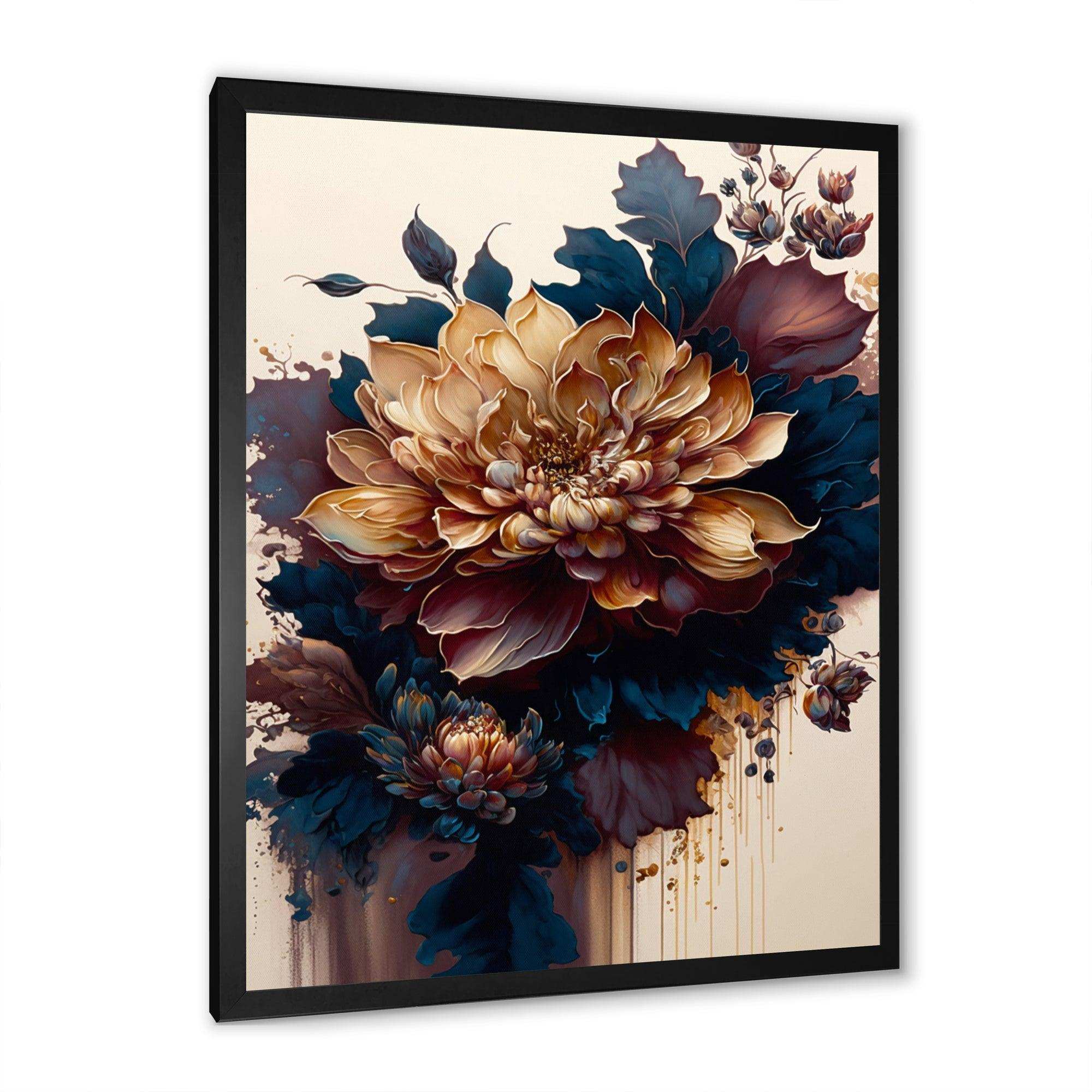 Burgundy And Blue Dahlia Bunch II