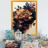 Burgundy And Blue Dahlia Bunch II