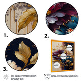 Burgundy And Blue Daisy Bunch III