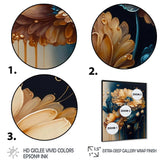 Light Orange And Dark Blue Daisy II