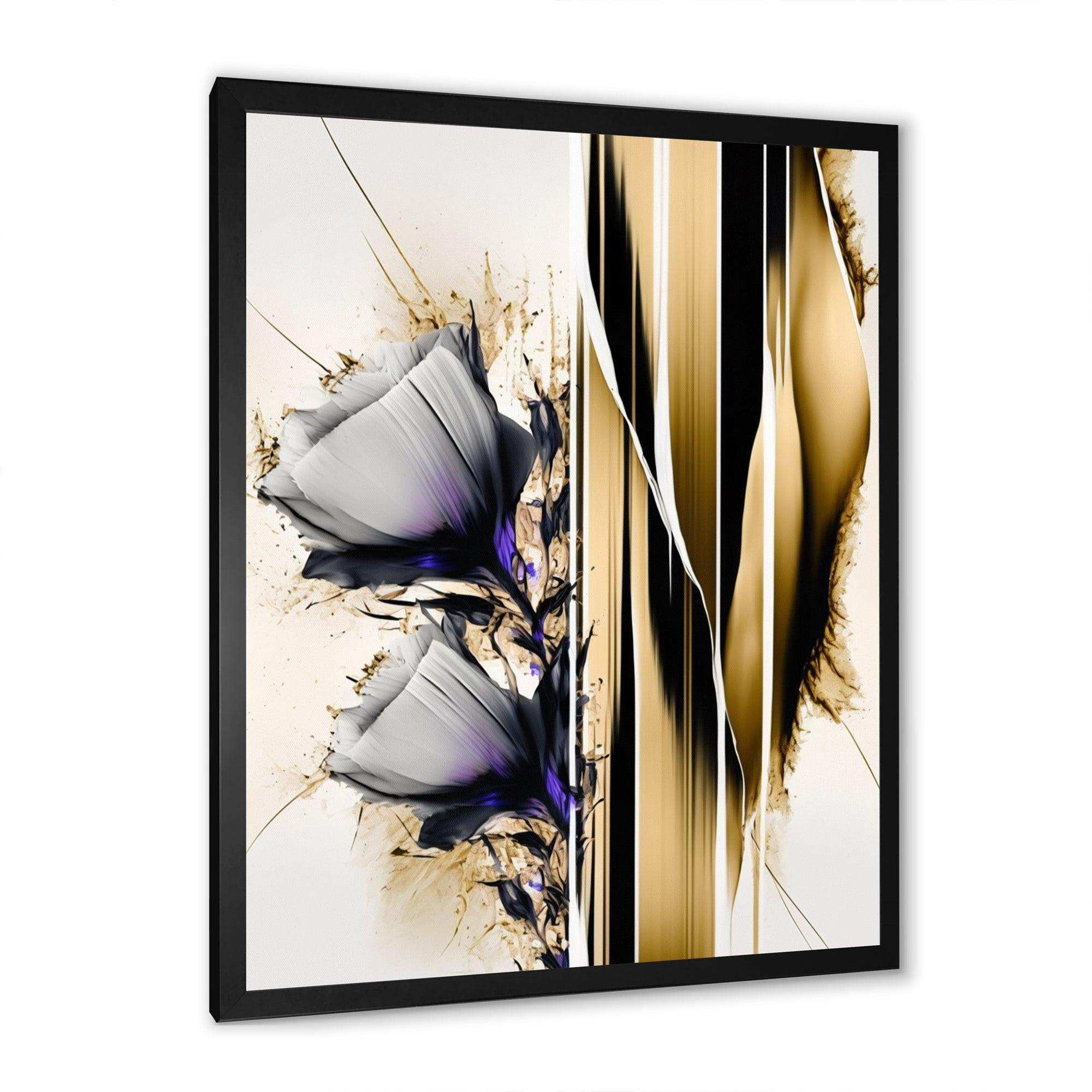 Purple Flower Flower On Abstract Paint I