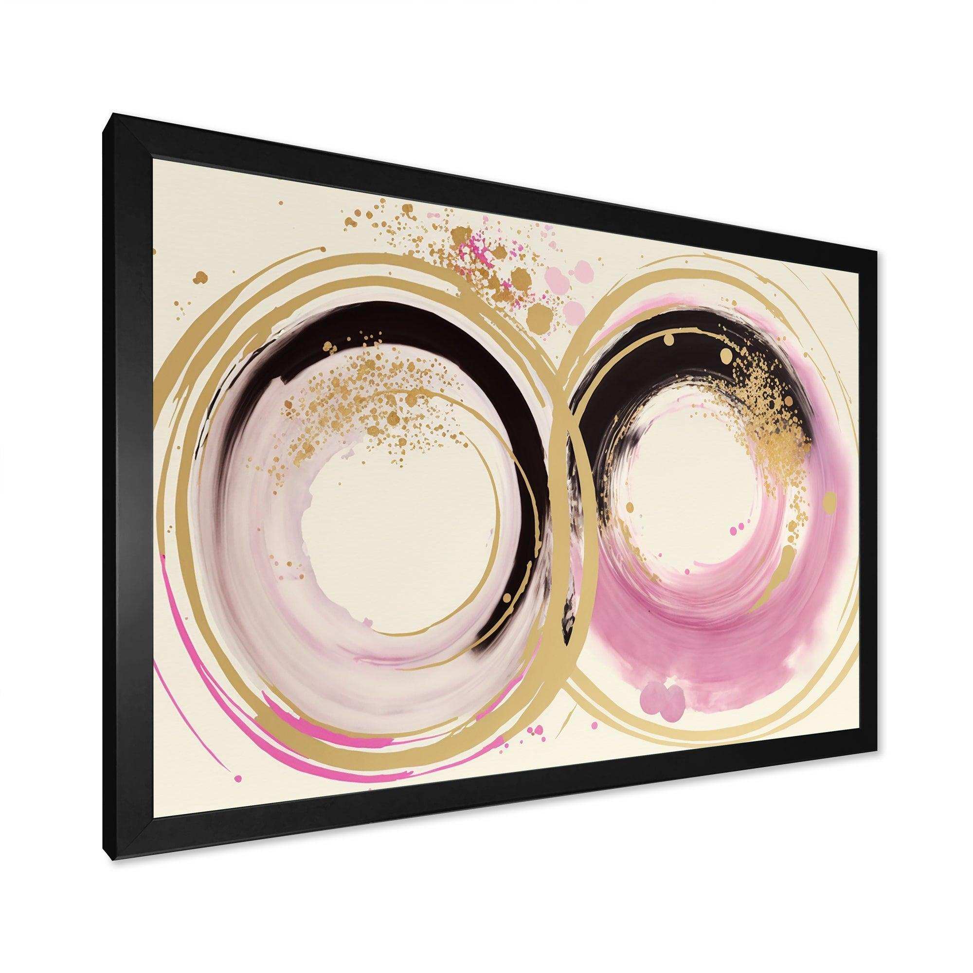 Pink And Gold Curves III