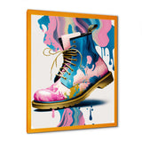 Pink And Blue Art Deco Army Shoes II