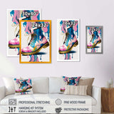 Pink And Blue Art Deco Army Shoes II