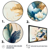 Blue And Gold Floral Bunch I