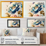Blue And Gold Floral Bunch I