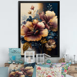 Burgundy And Blue Hibiscus Bunch I
