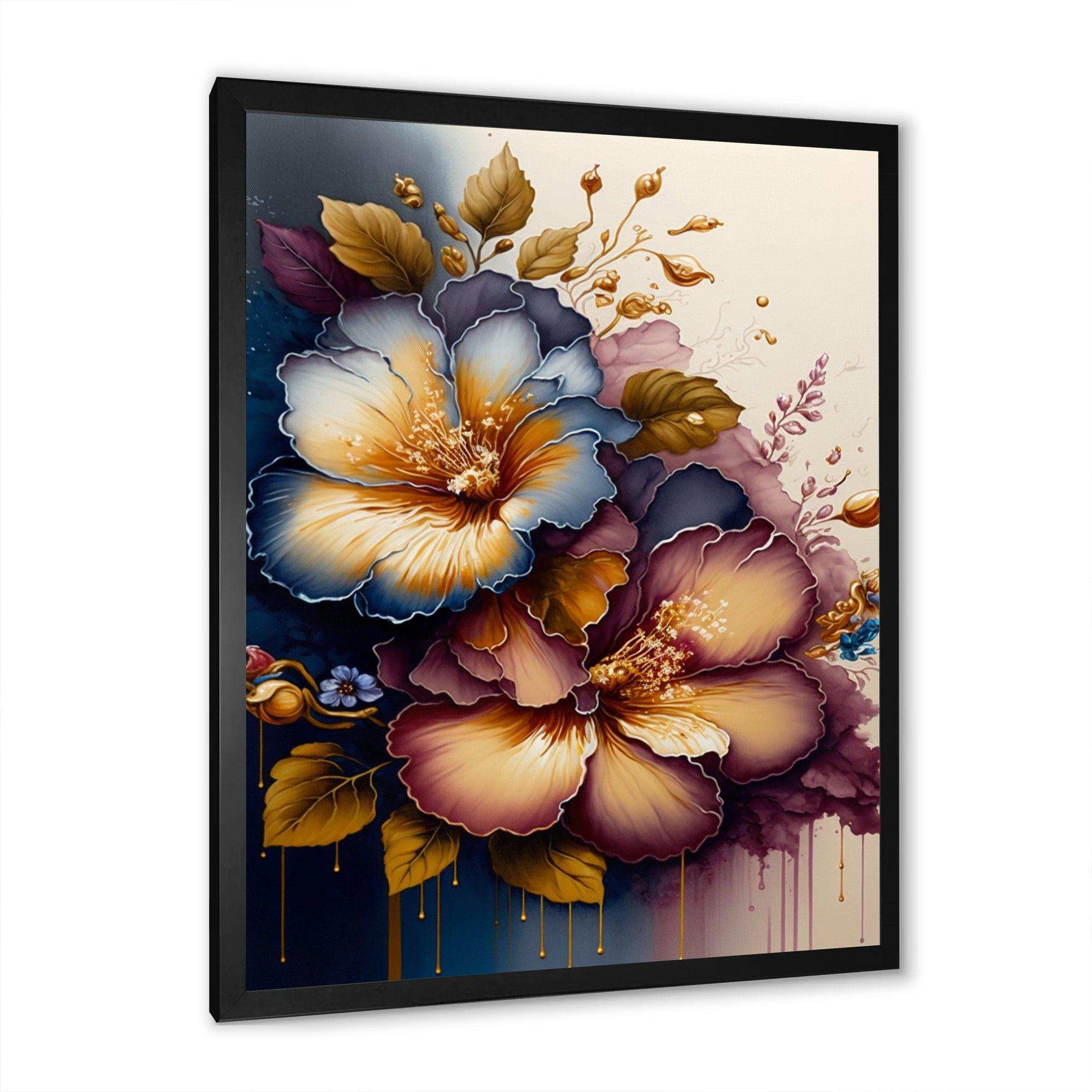 Burgundy And Blue Hibiscus Bunch II