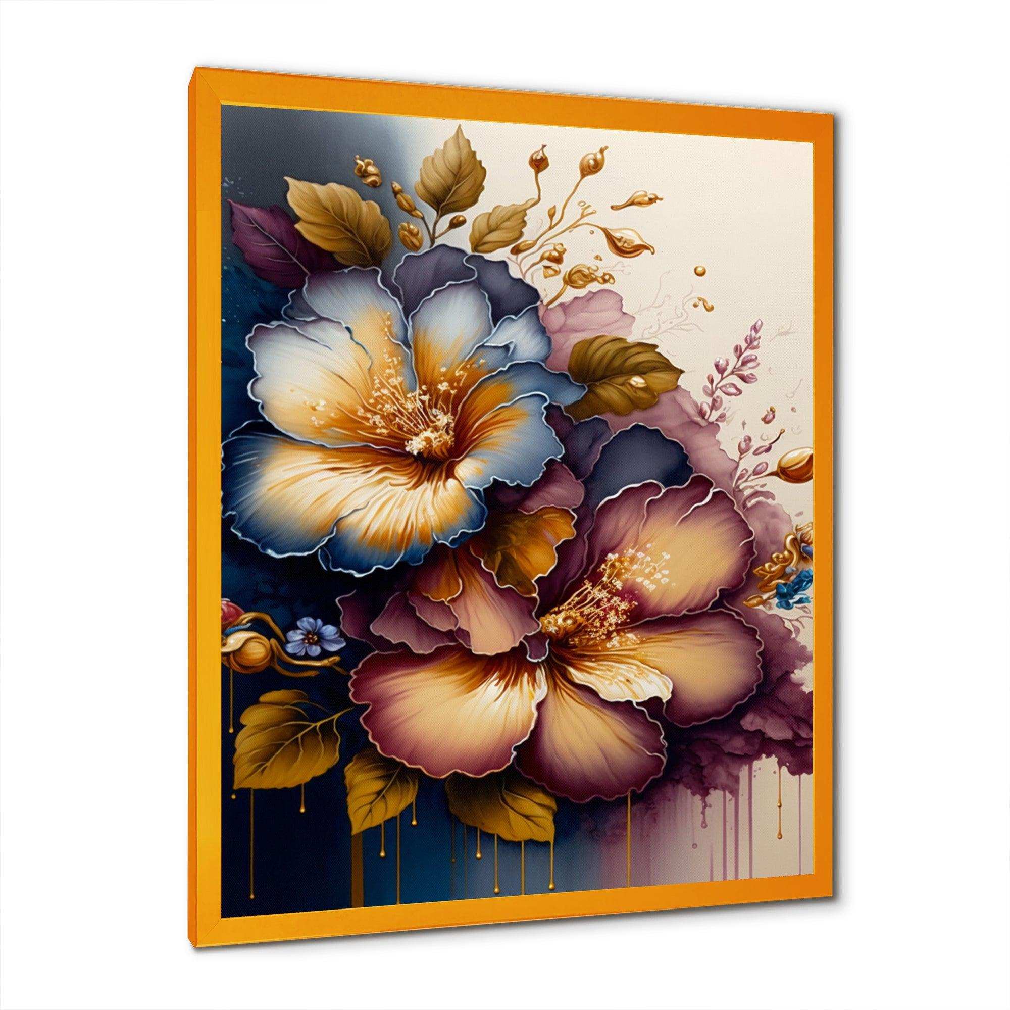 Burgundy And Blue Hibiscus Bunch II